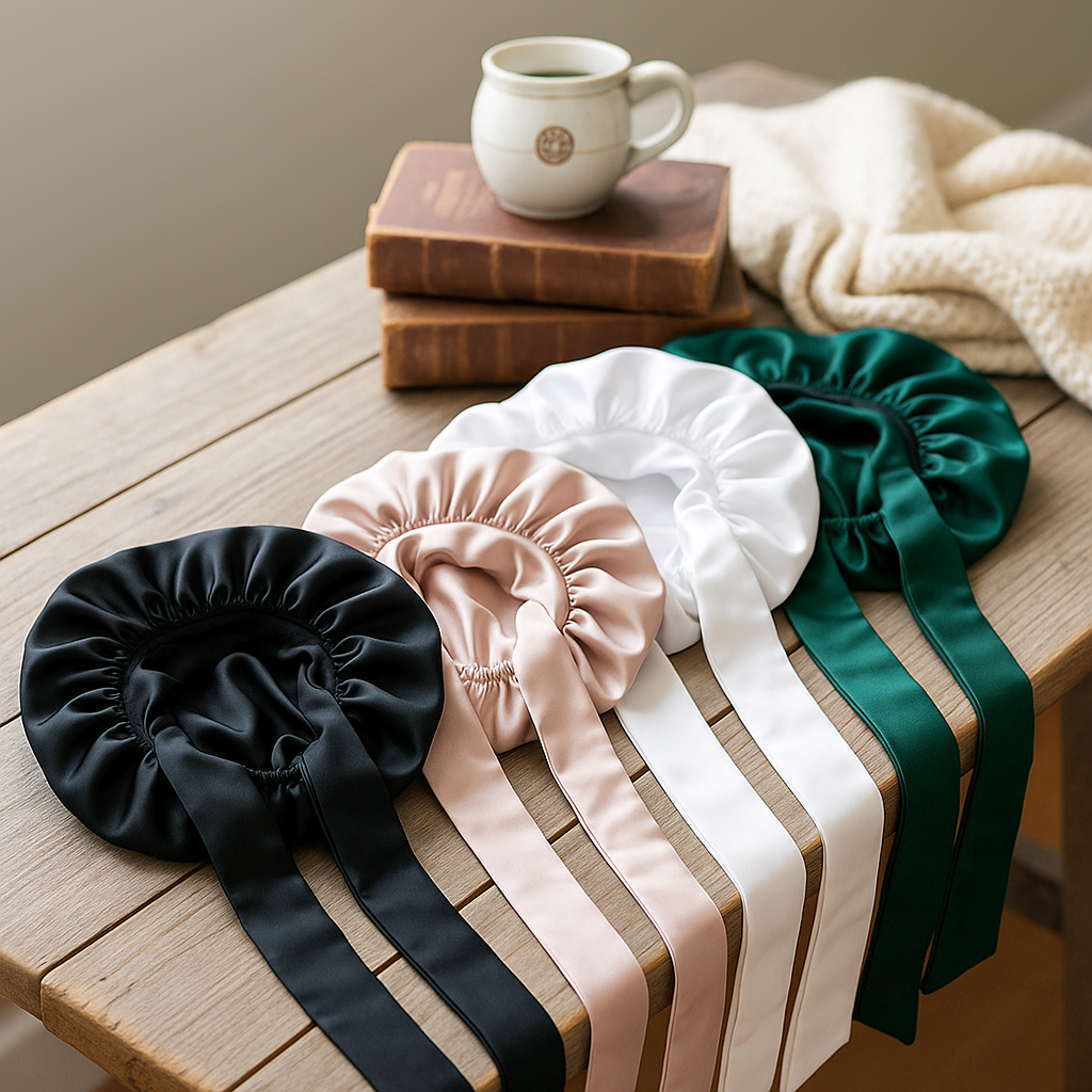 Satin Luxe Long-Tie Bonnet Bundle (4-Piece Premium Set)