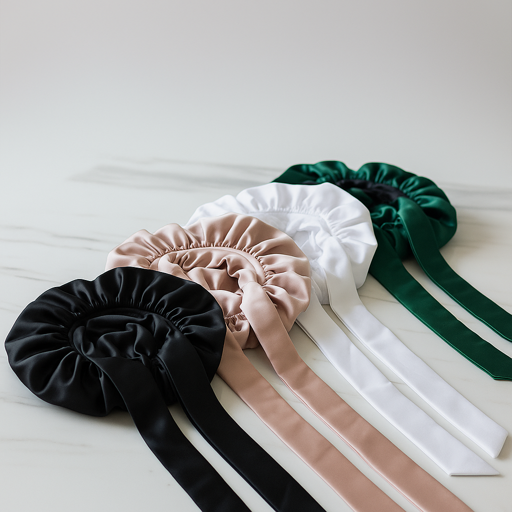 Satin Luxe Long-Tie Bonnet Bundle (4-Piece Premium Set)
